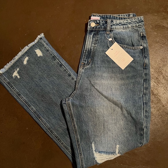 Pink lily high waisted jeans - Picture 2 of 2